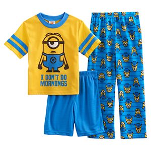 Boys 4-10 Minion 3-Piece Pajama Set