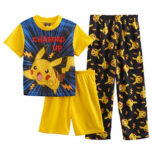 Boys 6-12 Pokemon 3-Piece Pajama Set