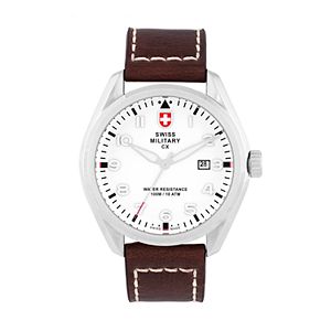 Swiss Military by Charmex(CX) Men's Pilot Leather Watch - 78333-11-C