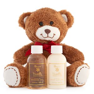 Lila Grace Vanilla Brown Sugar Shower Gel, Body Lotion & Teddy Bear Gift Set