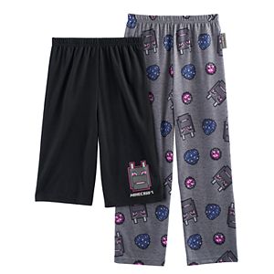 Boys 4-16 Minecraft 2-Pack Lounge Pants & Shorts