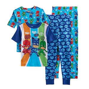 Boys 4-8 PJ Masks 4-Piece Pajama Set