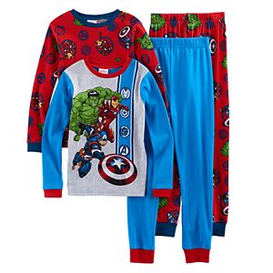 Boys 4-10 Avengers 4-Piece Pajama Set