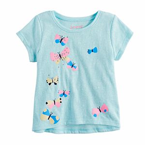 Baby Girl Jumping Beans® Glittery Butterfly Graphic Tee