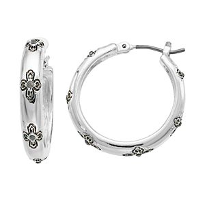 Napier Quatrefoil Hoop Earrings