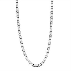 Men's Sterling Silver Box Chain Necklace - 20 in.