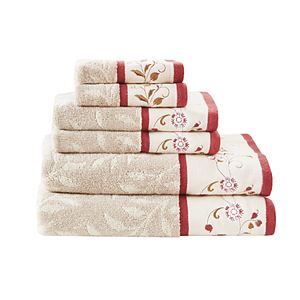 Madison Park Belle Embroidered Jacquard 6-piece Towel Set