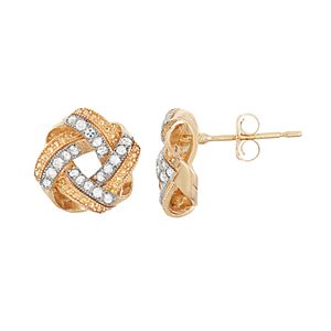 10k Gold 1/5 Carat T.W. Love Knot Stud Earrings