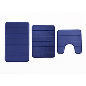 VC New York Gardenia Memory Foam Bath Rug Set