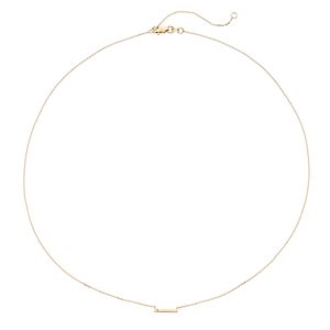 14k Gold Diamond Accent Bar Link Necklace