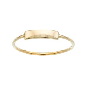 14k Gold Mini ID Ring