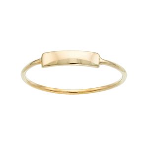 14k Gold Mini ID Ring