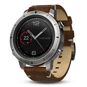 Garmin fenix Chronos GPS Watch with Leather Watch Band
