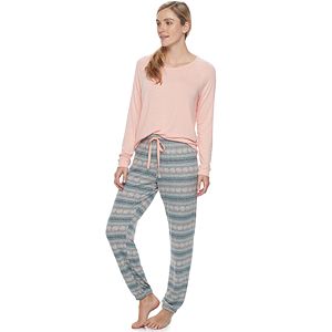 Women's SONOMA Goods for Life™ Pajamas: Long Sleeve Top & Pants 2-Piece PJ Set