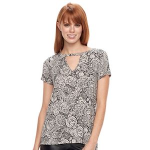 Women's Rock & Republic® V-Neck Cutout Tee