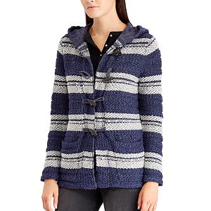 Women's Chaps Hooded Jacquard Cardigan