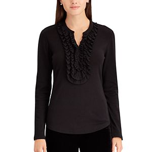 Women's Chaps Ruffled Henley