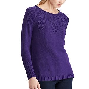 Women's Chaps Cable-Knit Crewneck Sweater