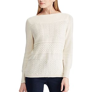 Women's Chaps Textured Boatneck Sweater