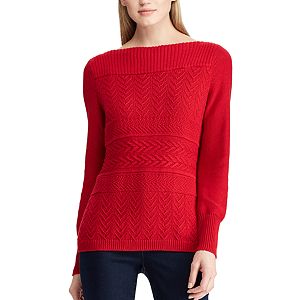 Women's Chaps Textured Boatneck Sweater