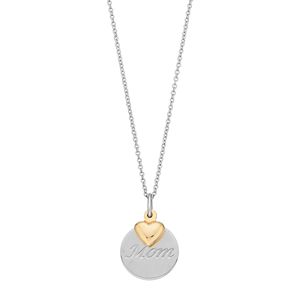 Two Tone Sterling Silver Heart & 