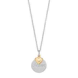 Two Tone Sterling Silver Heart & 