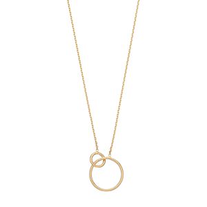 14k Gold Interlock Circle Necklace