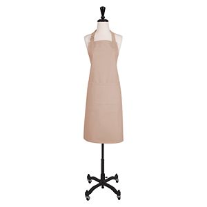 KAF HOME D-Ring Taupe Apron
