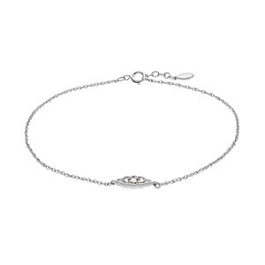 LC Lauren Conrad 10k White Gold Diamond Accent Leaf Bracelet