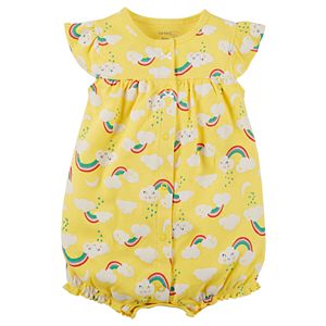 Baby Girl Carter's Rainbow & Clouds Snap-Up Romper