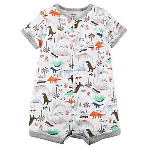 Baby Boy Carter's Dino Print Snap-Up Romper