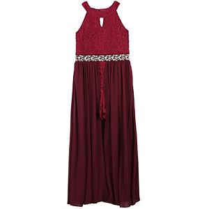 Girls 7-16 Speechless Lace Maxi Overlay Dress