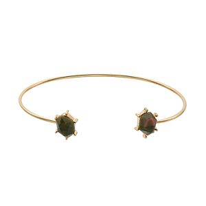 LC Lauren Conrad Green Stone Cuff Bracelet