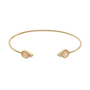 LC Lauren Conrad Round Stone & Simulated Crystal Cuff Bracelet