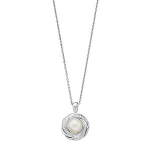 Simply Vera Vera Wang Freshwater Cultured Pearl & Diamond Accent Swirl Pendant