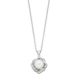 Simply Vera Vera Wang Freshwater Cultured Pearl & Diamond Accent Twist Pendant