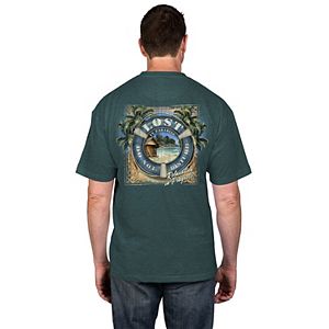 Big & Tall Newport Blue Tropical Tee