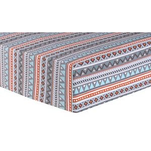 Trend Lab Tribal Deluxe Flannel Fitted Crib Sheet