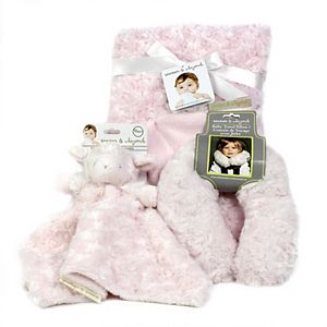 Blankets & Beyond Rosettes Nunu Pink Baby Gift Set