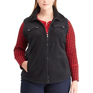 Plus Size Chaps Fleece Vest