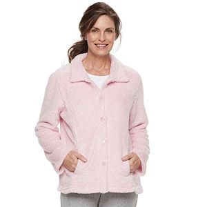 Women's Croft & Barrow® Pajamas: Plush Pile Jacket
