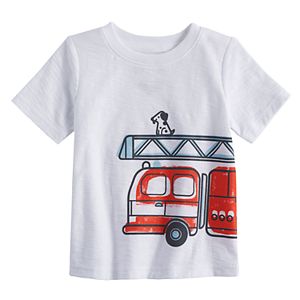 Baby Boy Jumping Beans® Slubbed Fire Truck Wrap Graphic Tee