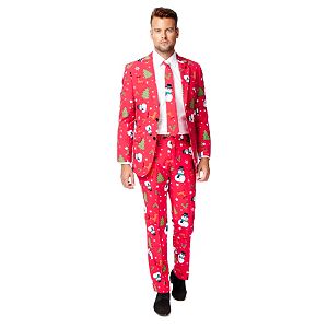 Men's OppoSuits Slim-Fit Christmaster Novelty Suit & Tie Set