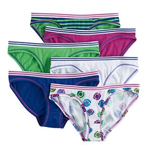Girls 4-16 Hanes 6-pk. CoolDRI Comfort Bikini Panties