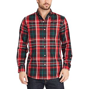 Big & Tall Chaps Classic-Fit Plaid Button-Down Shirt