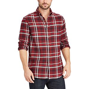 Big & Tall Chaps Classic-Fit Plaid Flannel Button-Down Shirt