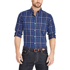 Big & Tall Chaps Plaid Button Down