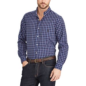 Big & Tall Chaps Classic-Fit Plaid Button-Down Shirt