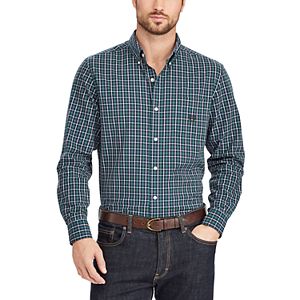 Big & Tall Chaps Classic-Fit Plaid Button-Down Shirt