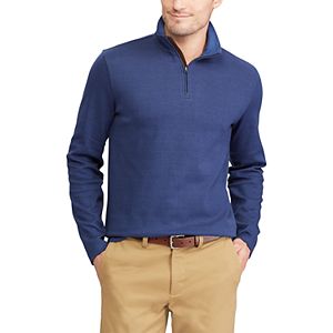 Big & Tall Chaps Classic-Fit Herringbone Quarter-Zip Pullover